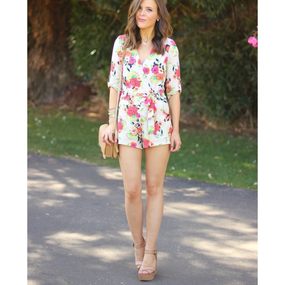 Goodnight Macaroon Floral Romper/Jumpsuit